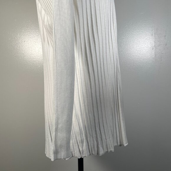 BRCHNY White Ivory Open Front Tight Knit Long Sleeve Cardigan Sweater PL - Picture 12 of 13